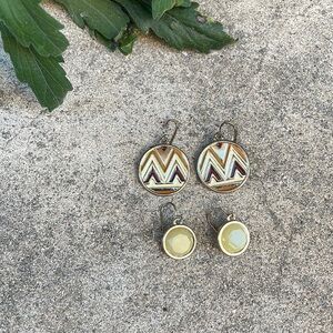 Vintage. SET OF TWO. Circular Chandelier Earring Set